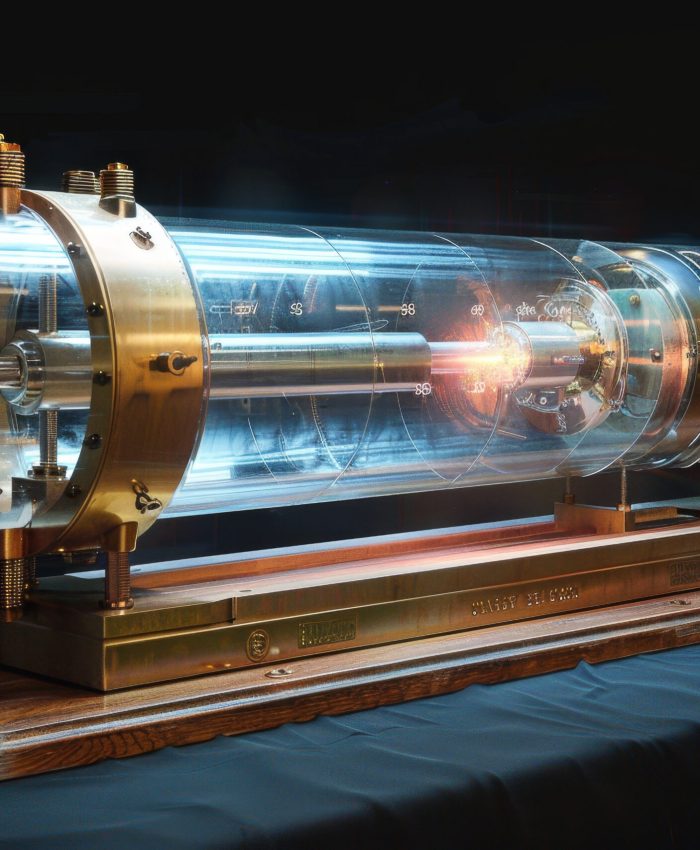 Time travel machine, on a black background