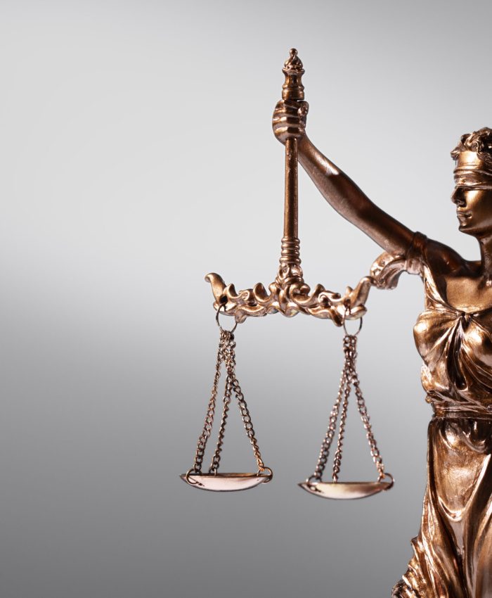 Still life with scales of justice
